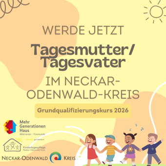 Werde jetzt Tagesmutter oder Tagesvater - Qualifizierungskurs zur Kindertagespflegeperson